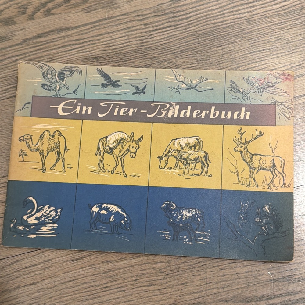 Vintage "Ein Tier Bilderbuch"  German Christian Children's‎ Book Rare Scarce